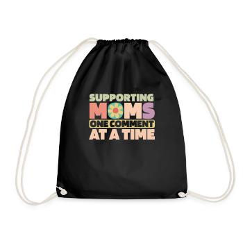 Mom Support Mom - Drawstring Bag - black - Front