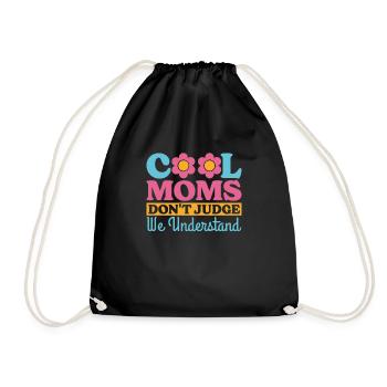 Mom Support Mom - Drawstring Bag - black - Front