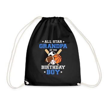 All-Star-Opa von The Birthday Boy Sports - Turnbeutel - Schwarz - Vorne