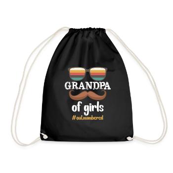 Grand-père de filles en infériorité numérique Grand-père de filles - Sac de sport léger - noir - Devant