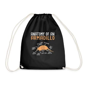 Armadillo Pet Armadillo Gift - Drawstring Bag - black - Front