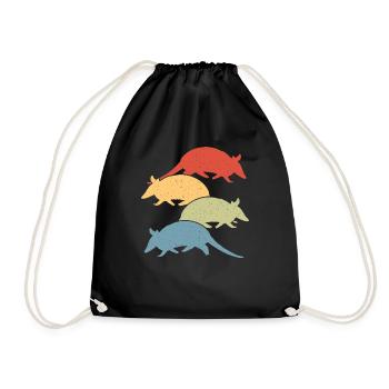 Armadillo Pet Armadillo Gift - Drawstring Bag - black - Front