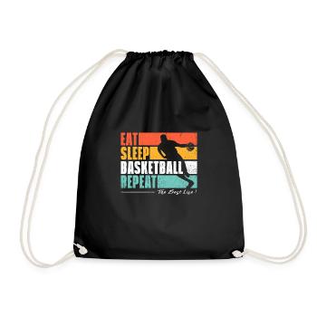 Manger Dormir Basketball Repeter. - Sac de sport léger - noir - Devant