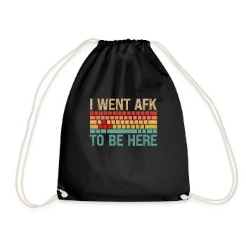 PC Video Gamer Computer Nerd Gaming WASD - Drawstring Bag - black - Front