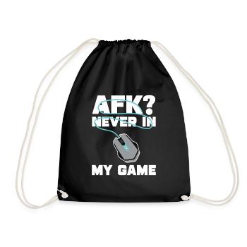 PC Video Gamer Computer Nerd Gaming WASD - Drawstring Bag - black - Front