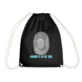 PC Video Gamer Computer Nerd Gaming WASD - Drawstring Bag - black - Front