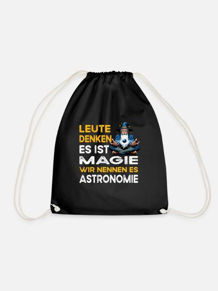 Leute denken Magie Astronomie Astronom weltraum - Turnbeutel - Schwarz