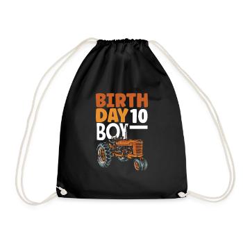 10e anniversaire tracteur 10 ans anniversaire chemise - Sac de sport léger - noir - Devant