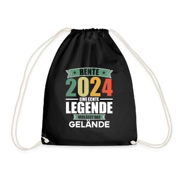 Retirement Pension Pensioner Pensioner Pension 2024 - Drawstring Bag - black - Front