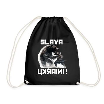 Slava Ukraini Ukraine Cadeau de soldats - Sac de sport léger - noir - Devant