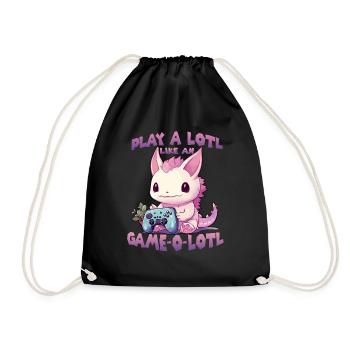Axolotl Gamer T Kawaii Stuff Anime Axolotl Otaku - Sac de sport léger - noir - Devant