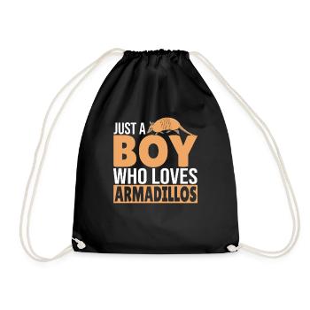 Armadillo Pet Armadillo Gift - Drawstring Bag - black - Front