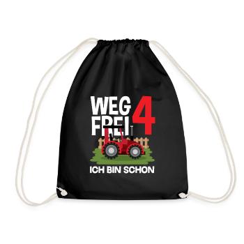4e anniversaire tracteur 4 ans chemise d’anniversaire - Sac de sport léger - noir - Devant