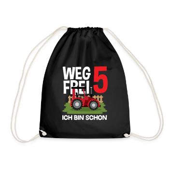 5e anniversaire tracteur 5 ans chemise d’anniversaire - Sac de sport léger - noir - Devant