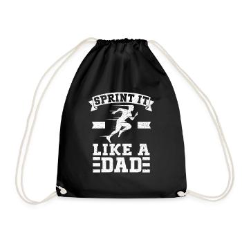 Running Dad Marathon Runner Trainer Marathoner - Turnbeutel - Schwarz - Vorne