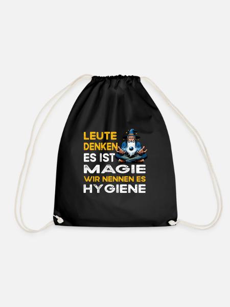 Leute denken Magie Hygiene Medizin lebensmittel - Turnbeutel - Schwarz
