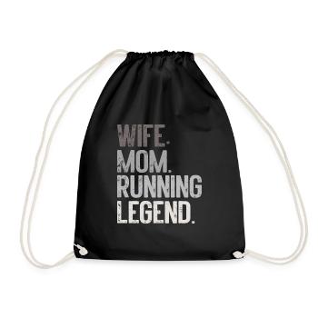 Running Mom Marathon Runner Jogging - Sac de sport léger - noir - Devant