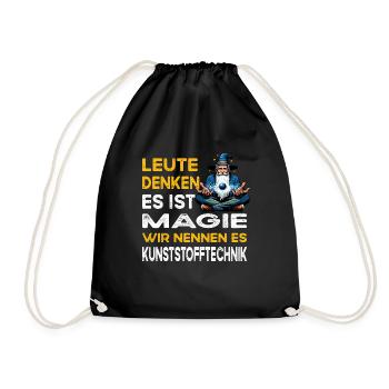 Les gens pensent que la technologie des plastiques est magique - Sac de sport léger - noir - Devant