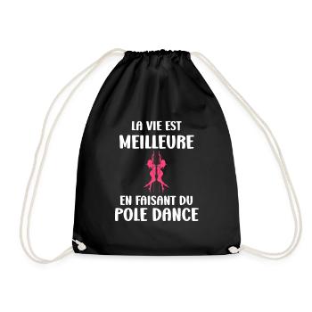 Women's pole dancing pole dancing - Drawstring Bag - black - Front