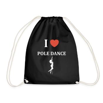 Women's pole dancing pole dancing - Drawstring Bag - black - Front