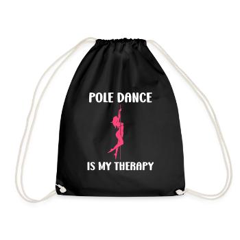 Women's pole dancing pole dancing - Drawstring Bag - black - Front