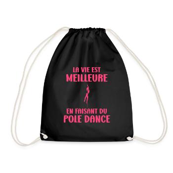 Women's pole dancing pole dancing - Drawstring Bag - black - Front
