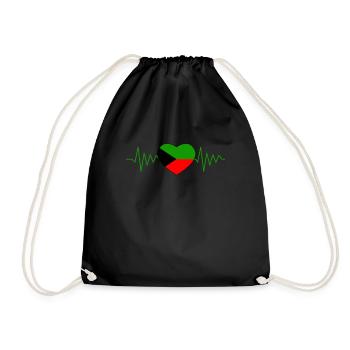 Drapeau Martinique Homme Femme Enfant Coeur - Sac de sport léger - noir - Devant