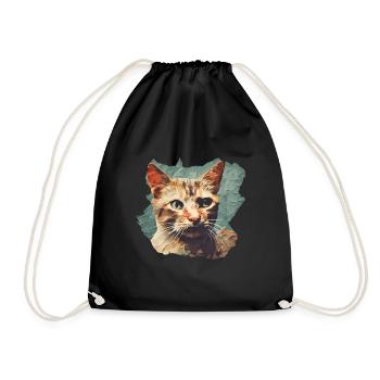 Chat en papier - Sac de sport léger - noir - Devant