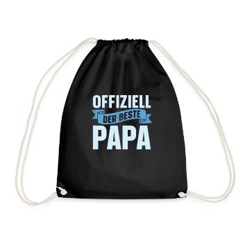 Vater Papa Best Dad - Drawstring Bag - black - Front
