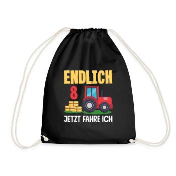 8e anniversaire tracteur 8 ans chemise d’anniversaire - Sac de sport léger - noir - Devant