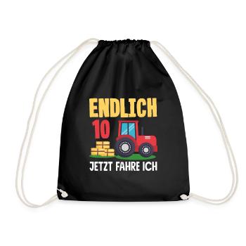 10e anniversaire tracteur 10 ans anniversaire chemise - Sac de sport léger - noir - Devant