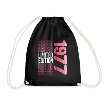 Limited Edition Since 1977 Birthday Vintage 1977 - Drawstring Bag - black - Front