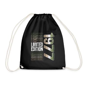 Limited Edition Since 1977 Birthday Vintage 1977 - Drawstring Bag - black - Front
