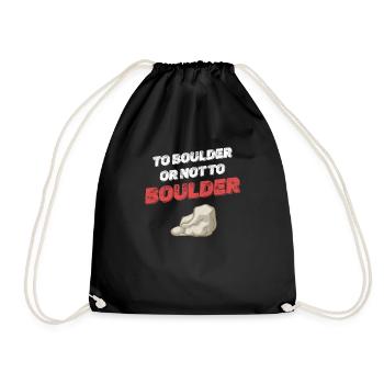 Nach Boulder Oder Nicht Nach Boulder Bergsteiger - Turnbeutel - Schwarz - Vorne
