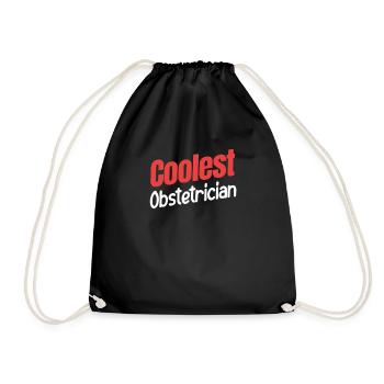 Coolest Obstetrician Obstetrician Gynecologist - Drawstring Bag - black - Front