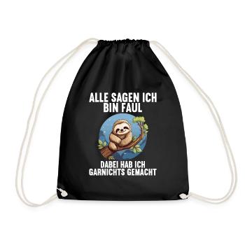 Mes parents disent tous que je suis paresseux - Sac de sport léger - noir - Devant