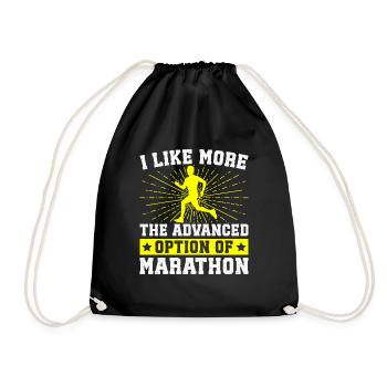 Runn Country Runner and XC Coach - Unique Cross - Drawstring Bag - black - Front