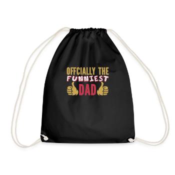 Vater Papa Funniest Dad - Drawstring Bag - black - Front