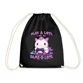 Gamer Axolotl mignon anime Axolotl T pour gaming - Sac de sport léger - noir - Devant