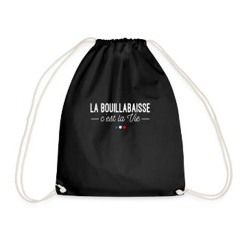 Bouillabaisse is Life! Provence Recipe - Drawstring Bag - black - Front