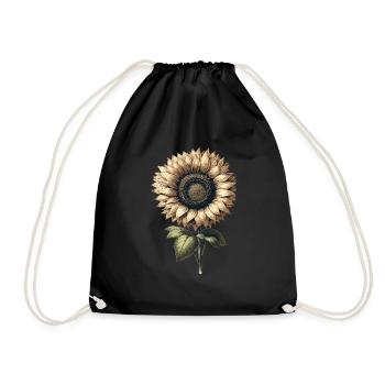 Sunflower Vintage Style - Turnbeutel - Schwarz - Vorne