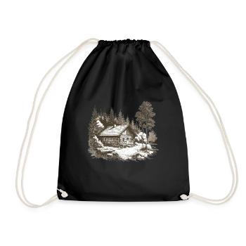 Cabane dans les bois - Sac de sport léger - noir - Devant