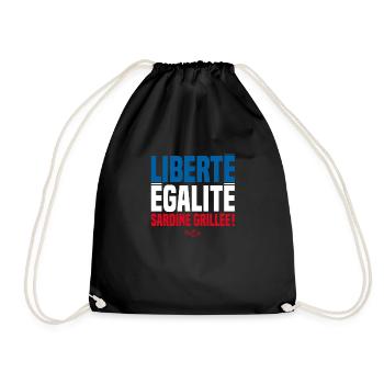 LIBERTY EQUALITY GEGRILLTE SARDINEN! - Turnbeutel - Schwarz - Vorne
