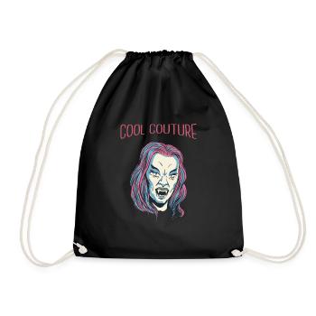 Cool Vampire Retro Halloween Beautiful Hot Fashion - Drawstring Bag - black - Front