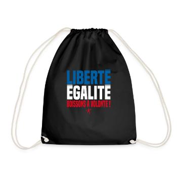 LIBERTE EGALITE BOISSONS A VOLONTE ! - Sac de sport léger - noir - Devant