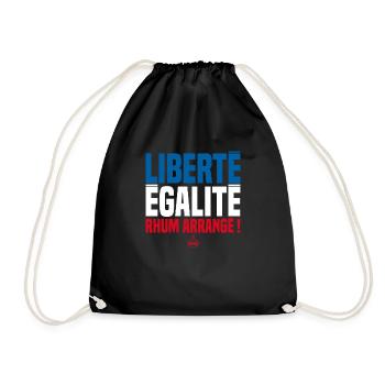 LIBERTY EQUALITY RUM ARRANGED! Rum Drinkers - Drawstring Bag - black - Front