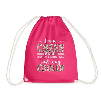 Cheerleading Mutter Leopard Gepard Cheer Mama - Turnbeutel - Fuchsia - Vorne