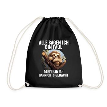 Mes parents disent tous que je suis paresseux - Sac de sport léger - noir - Devant