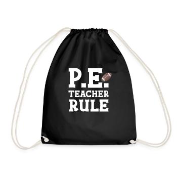 P. E.-lehrerregel P. E. Sport- Und - Turnbeutel - Schwarz - Vorne