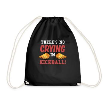 There is no crying at kickball! Soccer Soccer - Drawstring Bag - black - Front